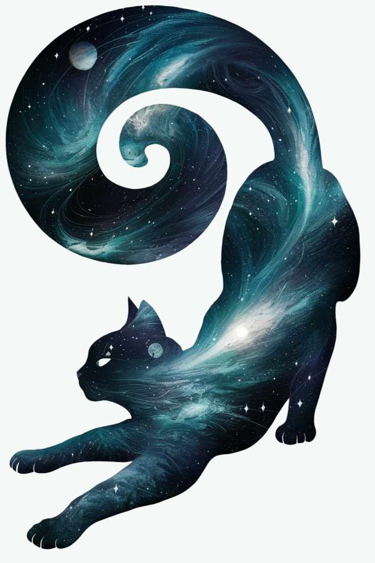 star-filled cat